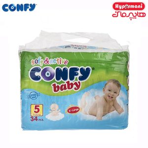 پوشک کانفی سایز 5 بسته 34 عددی