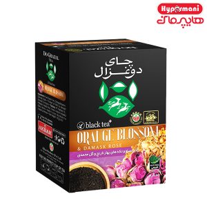 چای سیاه و تکه های بهار نارنج و گل محمدی دوغزال - 100 گرم